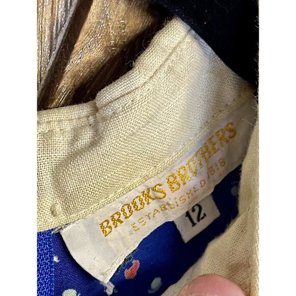 Vintage Blue Dress Polka Dots Peter Pan Collar Whimsical Rare Find - Picture 7 of 16